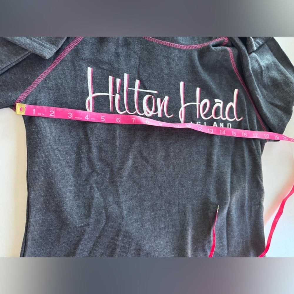 Gray and pink Hilton Head Island sweatshirt - Picture 4 of 6